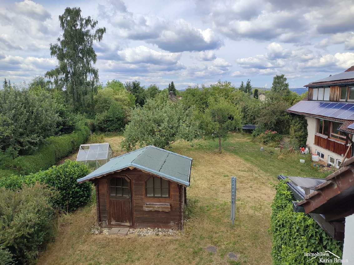 Aussicht Balkon in Garten